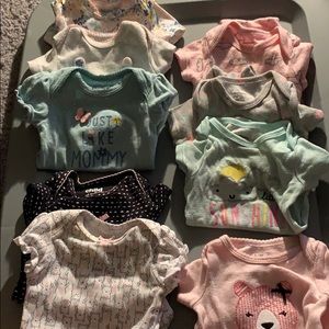 Newborn baby girl onesies! All together